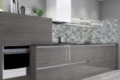 Einbaukche mit grauer Holzoptik